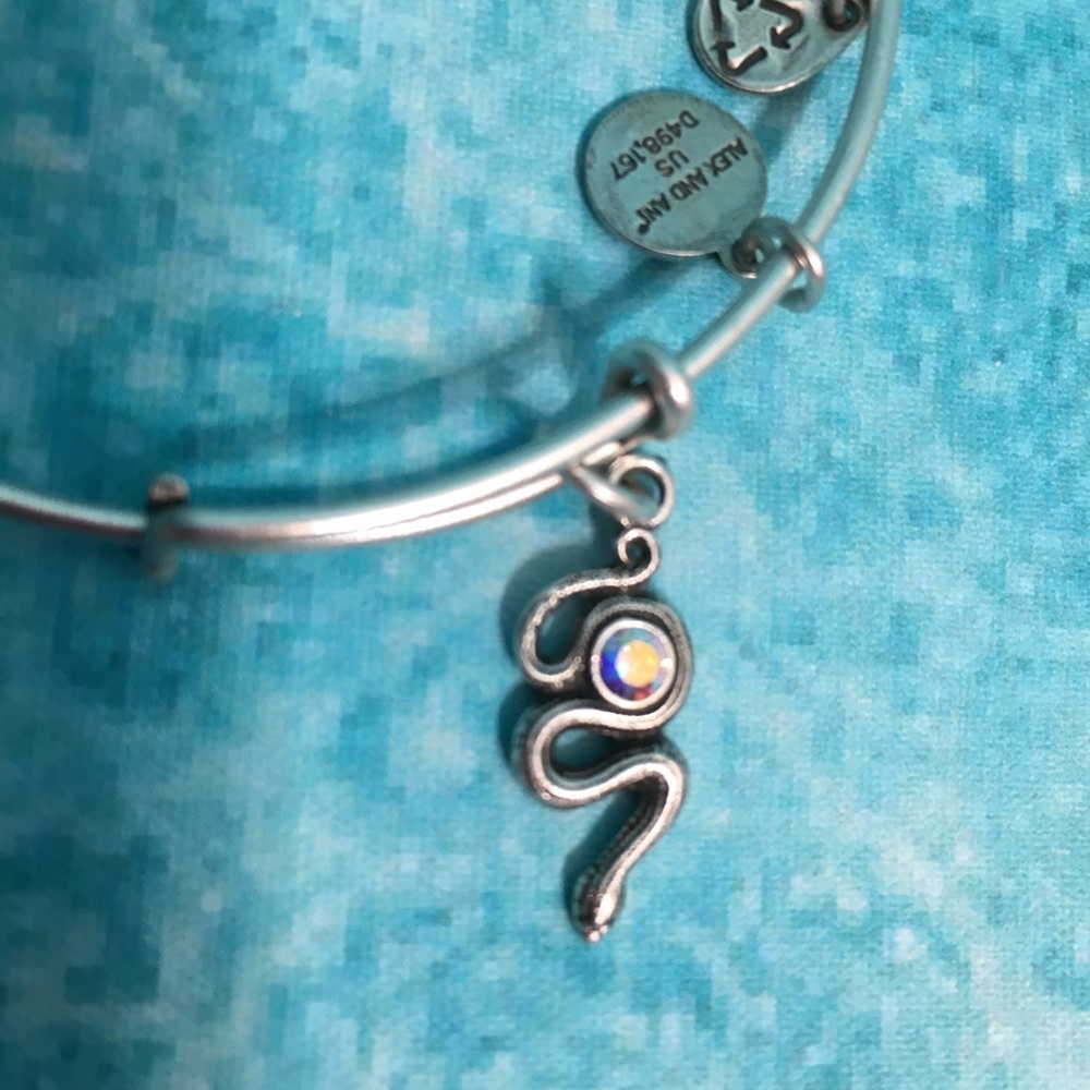 Alex and Ani Snake with Crystal Bangle - Picture 2 of 5